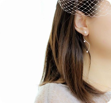 搖晃珍珠耳针2WAY 型六月生日石