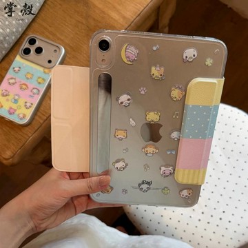 卡通古早玩偶 磁吸拆分 變形平板透明保護殼 iPad 10 11 12 Air M4 11吋 Pro M5 A16