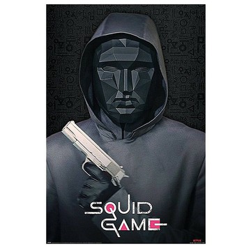 【魷魚遊戲】黑衣面具男進口海報