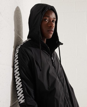 Superdry Men's Men's Hooded Track SD-Windrunner Jacket Black - Size: XL