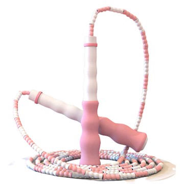 Rabbit Dog 軟式珠子防纏繞跳繩  2.8m  粉色  1條