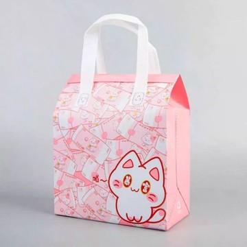 台灣現貨🎀 招財貓保溫袋 加厚保冷袋 鋁箔保溫袋 甜品包裝 保冷袋 手提袋 飯盒袋 便當袋 奶茶袋 保冰袋 食物保溫袋