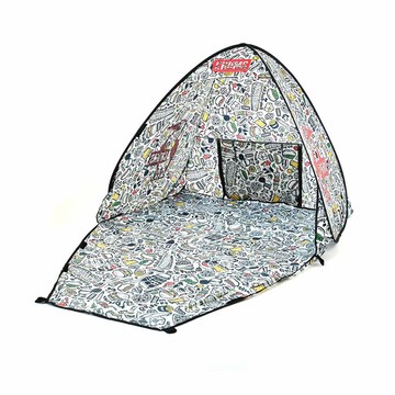 【CHUMS】Pop Up Sunshade 3 Print Capsule快收帳 Booby BBQ-CH621794Z214