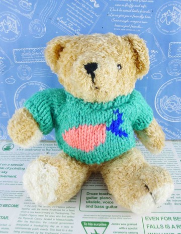 【震撼精品百貨】日本日式精品_熊_Bear~絨毛玩偶-咖啡綠衣