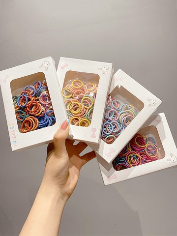 兒童彩色橡皮筋發繩女童高彈力不傷發扎頭發頭繩皮套小號發圈頭飾