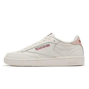 REEBOK 休閒鞋 CLUB C 85 米白粉 女段男尺 版型偏小 100033089