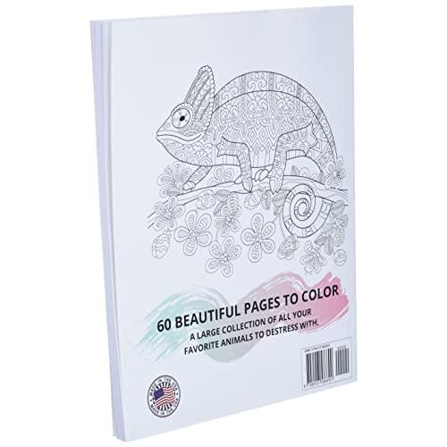 Adult Coloring Book 60 Stress Relieving Animals Designs: A Lot of Relaxin