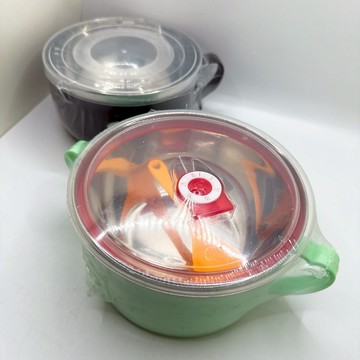 《翔翼玩具》韓式隔熱泡麵碗 泡麵碗 隔熱碗 保鮮盒 不銹鋼泡麵碗 加深泡麵碗 保溫耐熱碗 52566 安全標章合格