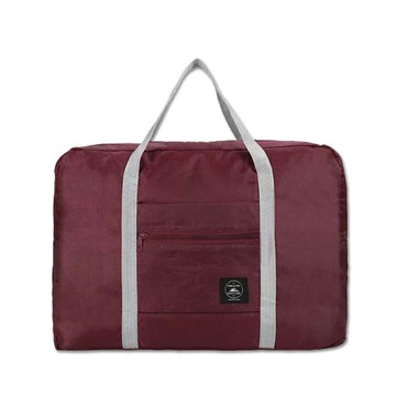 生活良品 可摺疊收納24公升大容量購物袋-酒紅1入/袋(旅行收納飛機包,行李箱拉桿包,衣物鞋子收納包,露營裝備袋)