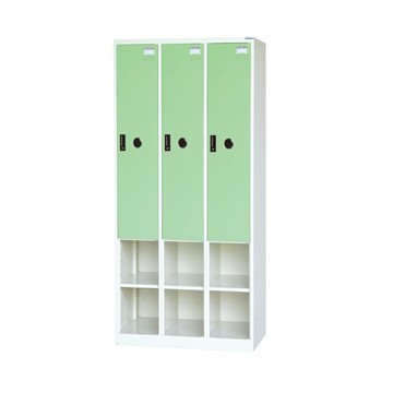 DAHFU 大富 DF多用途置物櫃 3片鋼製門板+6開放式 W900xD510xH1802mm/ 個 DF-KS-5003-OP