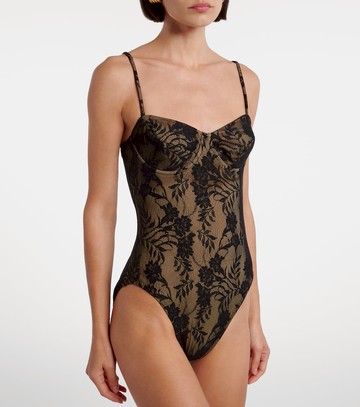 Norma Kamali Lace sheer bodysuit