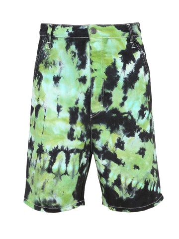 ami paris bermuda shorts with tie dye pattern