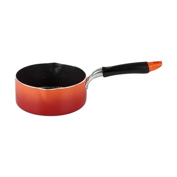 FREIZ 和平 IH爐適用 Dishmate 雪平鍋 16cm RB-1732 輕巧導熱均勻 不沾易清洗  橙色  1個