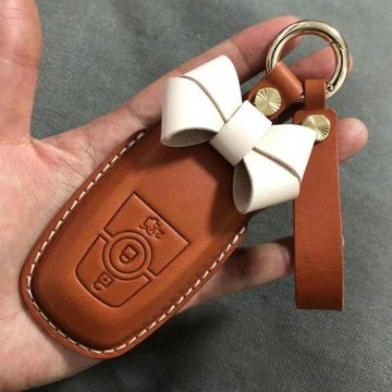 適用福特福克斯鑰匙套福睿斯蒙迪歐翼虎翼博銳界領界車殼包真皮