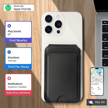 源頭廠家findmy定位磁吸卡包全球定位防丟器查找pu磁吸卡包支架【宜家良品百貨】