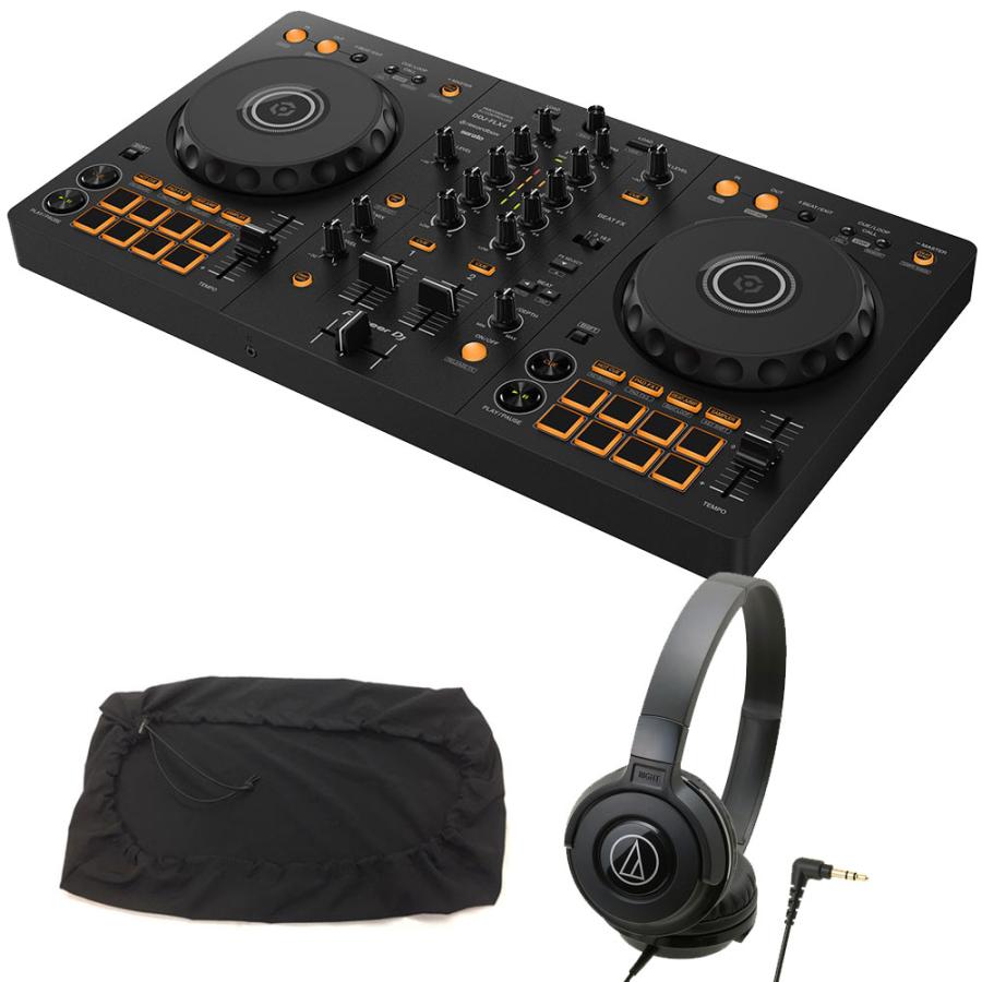 Pioneer DJコントローラー DDJ-FLX4   ヘッドホン ATH-S100   ダストカバー セット《rekordbox   Serato DJ Lite 対応》
