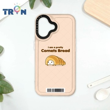 TRON iPhone 16 螺旋捲麵包君小情緒系列 防摔太空載具殼 透白 軟硬 手機殼