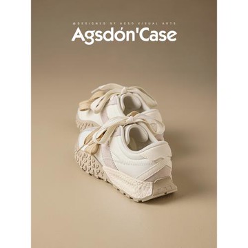 奧古獅登德訓鞋女2025新款秋冬老爹厚底增高小白鞋輕便運動阿甘鞋