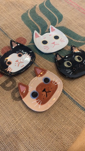 貓咪大頭飾品碟