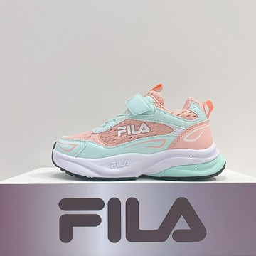 FILA KIDS 中童 粉色 旋轉鈕 足弓穩定 康特杯 透氣 舒適 運動 休閒鞋 3-J807A-351