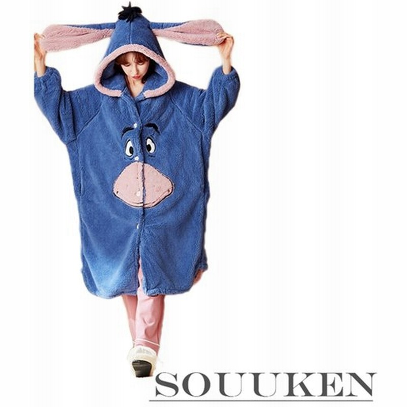 ディズニー くまのプーさん パジャマ もこもこ ワンピース レディーズ イーヨー かわいい 冬 秋 ルームウェア 部屋着 前開き 暖かい 通販 Lineポイント最大0 5 Get Lineショッピング