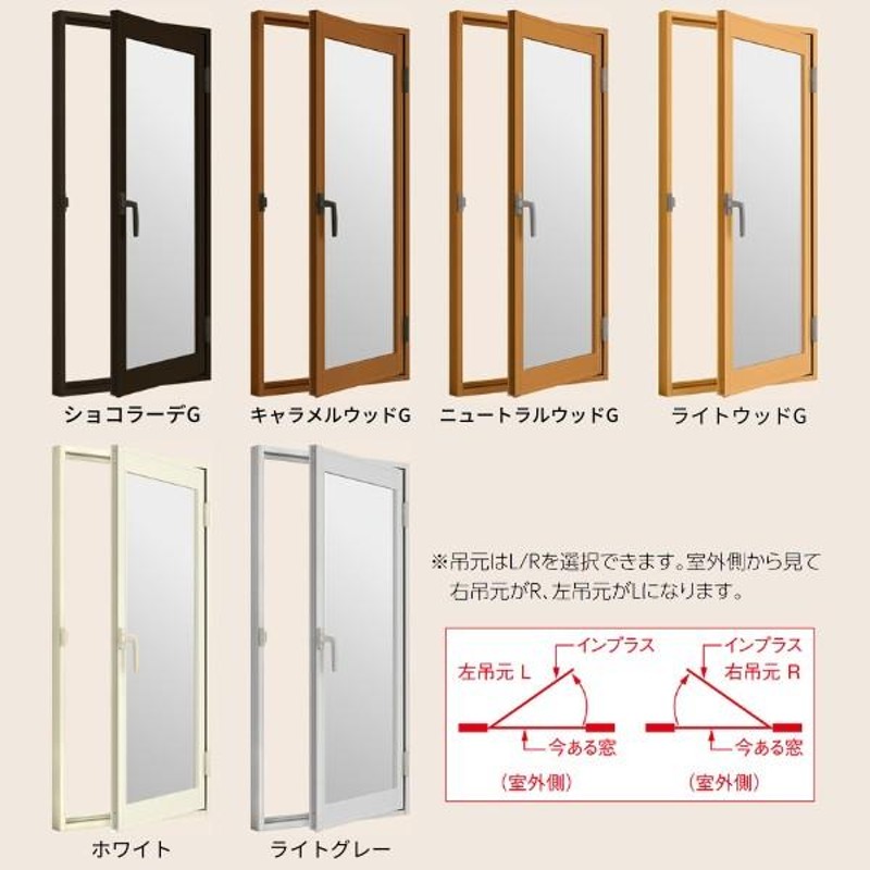 二重窓 内窓 インプラス リクシル 開き窓 和紙調複層ガラス(格子なし