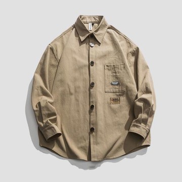 重磅美式長袖硬漢休閑秋冬季工裝