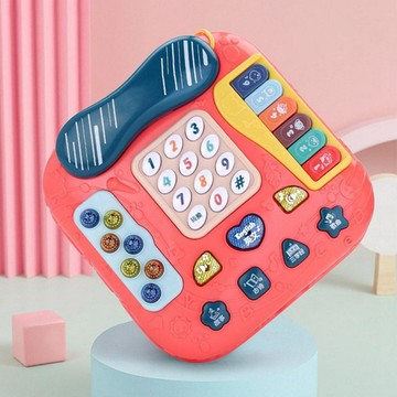 多功能早期教育兒童電話車故事機 T1  1個  粉色