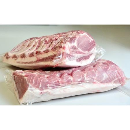 ふるさと納税 茨城県産 豚 ロース 3.8kg?5kg ブロックを2分割でお届け お肉 ロース 豚ロース 真空パック う?んまいから！くっちみ? 茨城県結城市