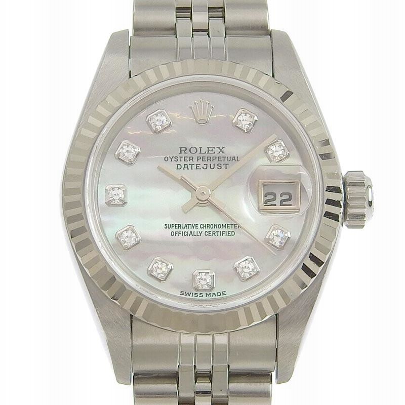 ロレックス ROLEX デイトジャスト 自動巻 時計 レディース SS WG 10P  