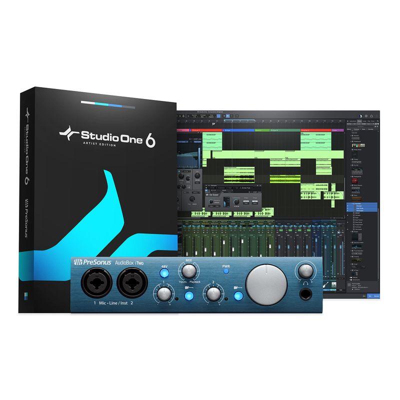 PreSonus AudioBox iTwo USB iPadオーディオ・インターフェース 24Bit 96kHz 2入力 2出力 Stud