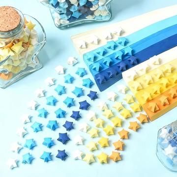 台灣現貨 紙星星 星星紙 許願星星紙 摺星星 星星摺紙 折星星紙 糖果色摺紙星星 折紙星星 折紙 手作 星星 摺星星紙條