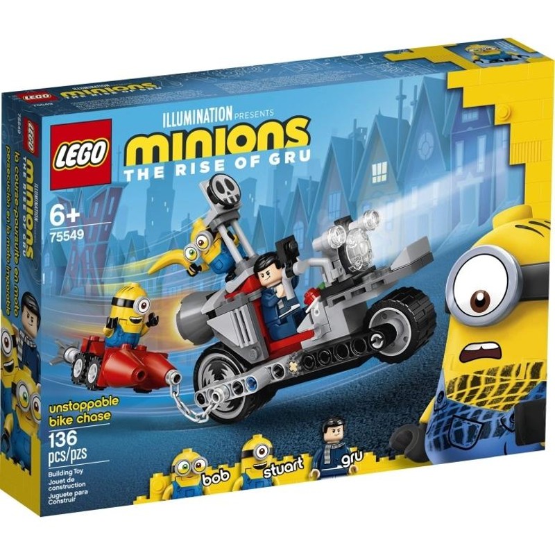 ミニオンズ フィーバー ライズオブグルー 2022 ミニオン おもちゃ LEGO Minions Unstoppable Bike Chase  (75549) Minions Toy Building Kit