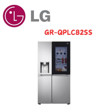 【LG 樂金】GR-QPLC82SS 734公升 InstaView☆敲敲看門中門冰箱 (含基本安裝) "贈送鵝媽媽鋼刀組+16CM碳鋼單柄牛奶鍋"