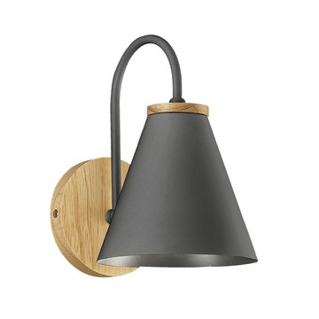 北歐風原木黑色壁燈 F6023