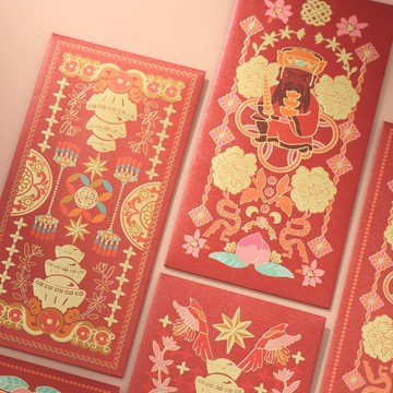 紅包袋12入組/財神爺+虎爺好野/富貴發財