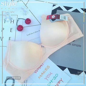 雪姬蘭2870簡約光面文胸女大碼聚攏內衣無鋼圈文胸U型美背夏薄款