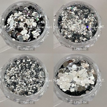 🔥熱銷爆款🔥 2025新款銀色系指甲亮片細膩不飛粉韓國大亮片混裝美甲貼片