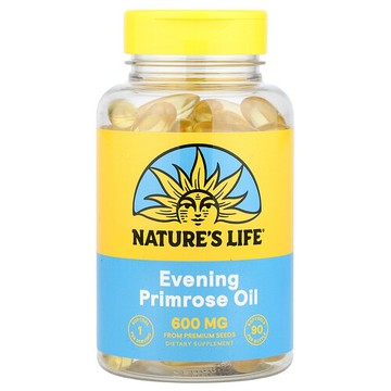 Nature's Life, 素食月見草精油，1000 毫克，90 粒素食軟膠囊