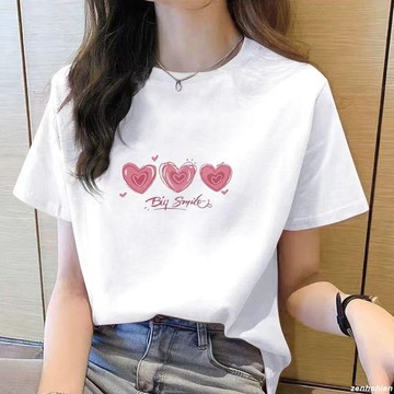 設計感 大尺碼上衣 重磅100%純棉 短袖上衣 大碼女裝 短袖T恤女 印花T桖 吸汗透氣不起球 寬鬆遮肚 多色可選女裝