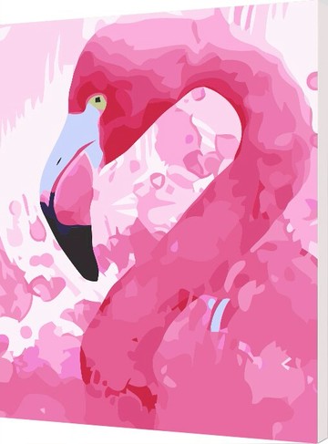 WallFree  DIY手繪數字油畫 掛畫-粉紅火烈鳥