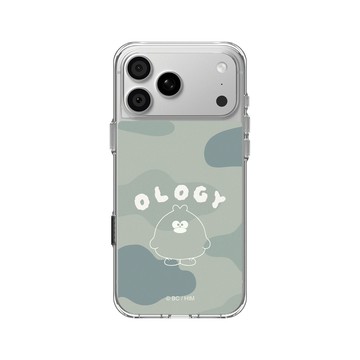 iPhone 18 Pro Max Clear Case（相機按鈕） 透明 - 奧樂雞 Ology - 迷彩綠