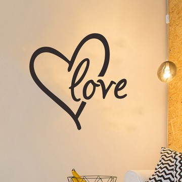 英文個性Love情人節話語牆貼 可移除貼紙QT1186