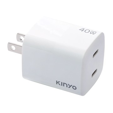 Kinyo 氮化鎵雙孔充電器 40W  PDCB-140  1個