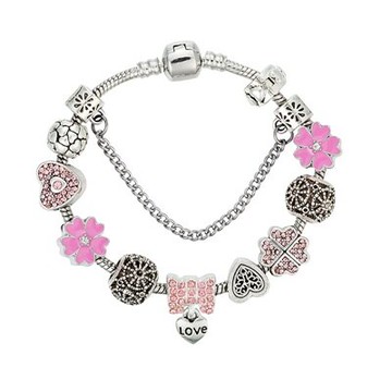 串珠手鍊 手環-時尚閃亮鑲鑽飾品清新甜美生日情人節禮物女配件73kc187【獨家進口】【米蘭精品】