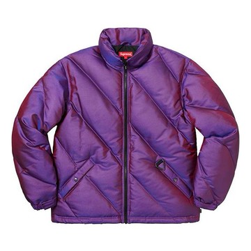 Supreme FW19 Week 11 Iridescent Puffy Jacket Purple