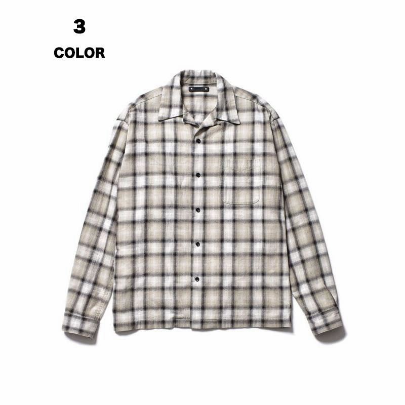てなグッズや MINEDENIM マインデニム V.Nep 全 SH Collar Open Flannel Check トップス