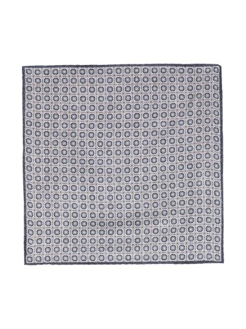 Brunello Cucinelli - geometric-print silk pocket square - men - Silk - One Size - Grey
