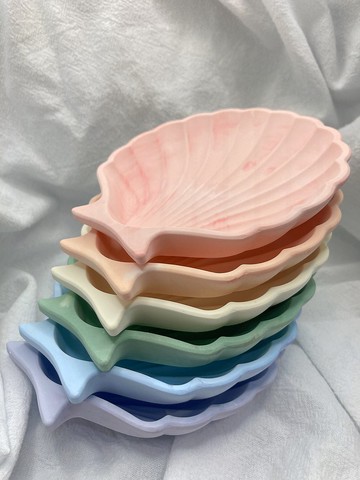 手作 擴香石置物盤 匯集於你-貝殼款
