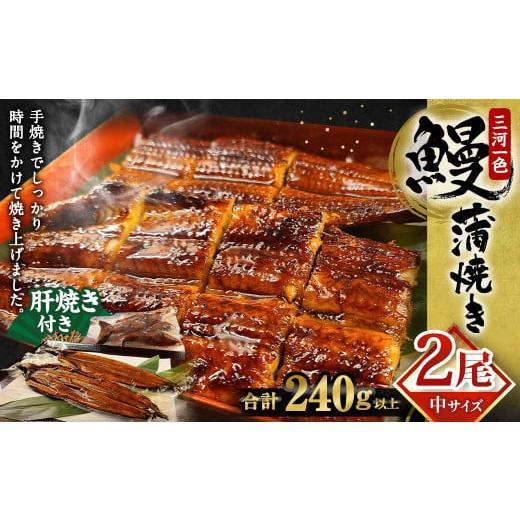 ふるさと納税 愛知県 幸田町 中(5P) 三河一色 鰻蒲焼き 2尾 (240g以上) (肝焼き付き)  うなぎ 鰻 蒲焼 丑の日 土用の丑の日